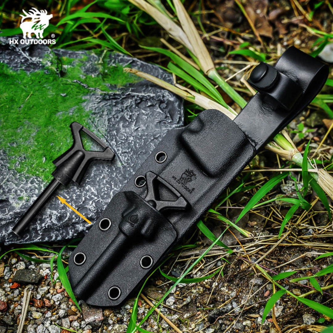 Outdoor Tactical Knife Wilderness Survival Knife Adventure Knife Prey Handling Knife Locke DC53 Steel High Hardness Straight Knife Carry Convenient Knife Multi-Purpose Knife Camping Knife