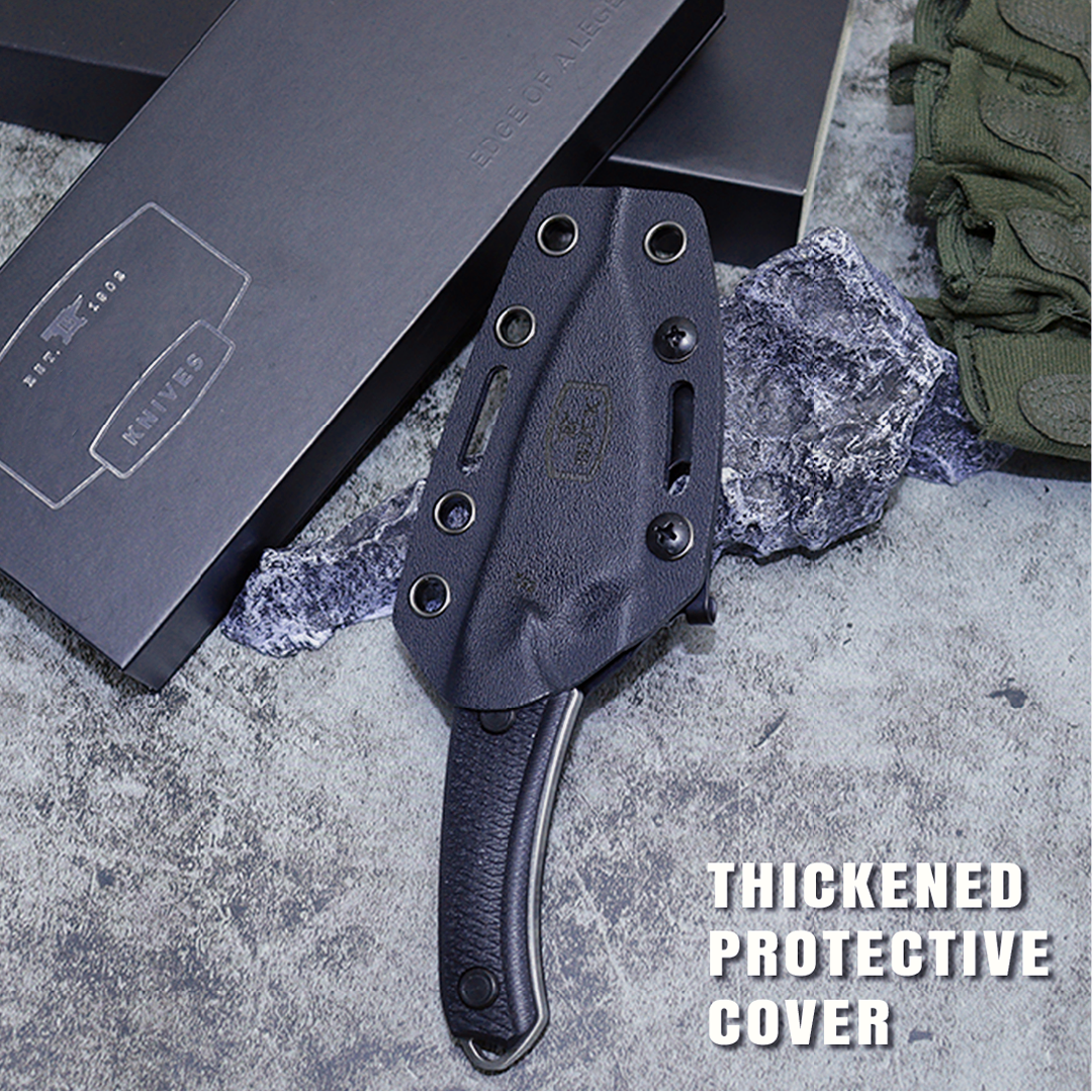 Outdoor Fixed Blade Knife – 7Cr15MoV Steel with G10 Handle, Full-Tang Design and Sheath, Multi-Purpose Camping & Everyday Utility Knife