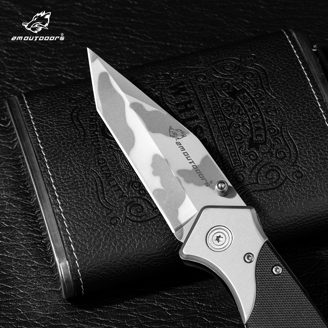 1PC, Folding Knife, Pocket Knife, Fruit Knife Just Side Lock, 7cr17mov Top Blade, G10 Fibreglass Handle, EDC Pocket Knife For Fishing, Hiking, Survival, Gifts For Men And Women