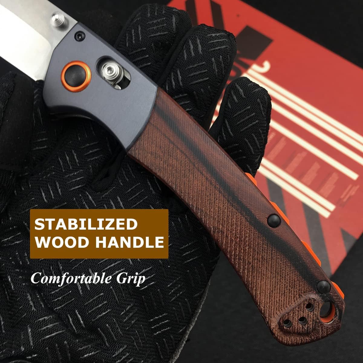 Outdoor folding knife, BM15080, hunting pocket knife, lock-axle knife with 3.7