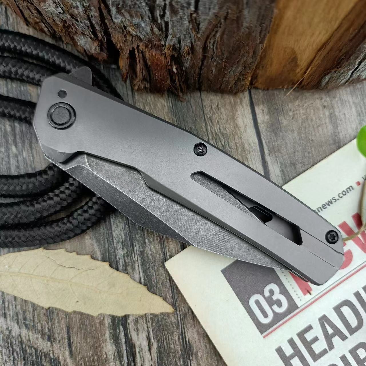 Multi-purpose Knife, Folding Knife, EDC Multi-purpose Tool Knife, 1404 Series, Convenient Pocket Knife, Black Stone Washing Process, CNC Precision Grinding Blade, Aluminum Alloy Handle, High-end Quality