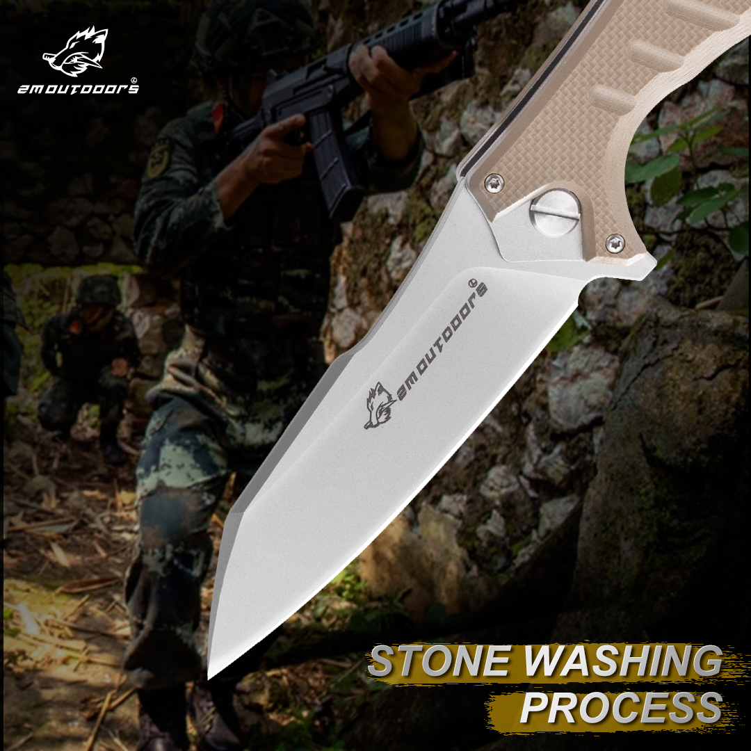 Folding Knife, Pocket Knife, EDC Multi-function Outdoor Tool Knife, D2 Special Steel, G10 Non-slip Handle, For Fishing, Hiking, Survival, Gifts For Men And Women