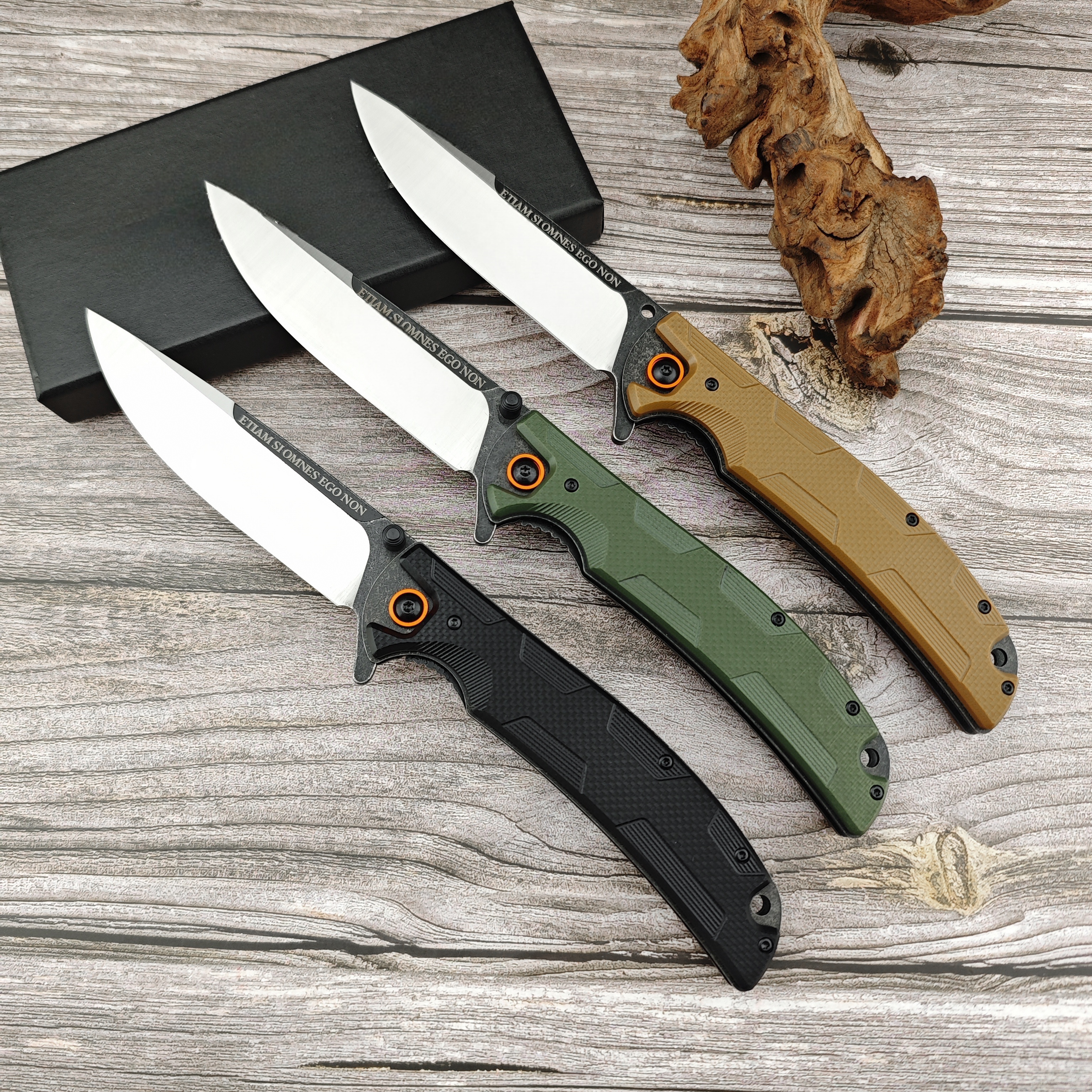 Outdoor Camping Knife, D2 Steel Cutting Material, G10 FRP Handle, Extreme Force 0247 Hunting Pocket Knife, Tactical Folding Knife – Hiking, Camping, Survival All-Around Companion