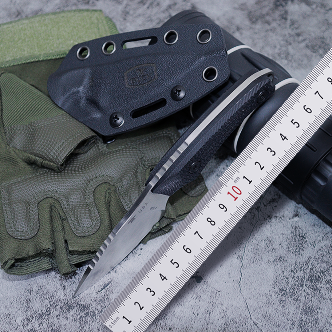 Outdoor Fixed Blade Knife – 7Cr15MoV Steel with G10 Handle, Full-Tang Design and Sheath, Multi-Purpose Camping & Everyday Utility Knife