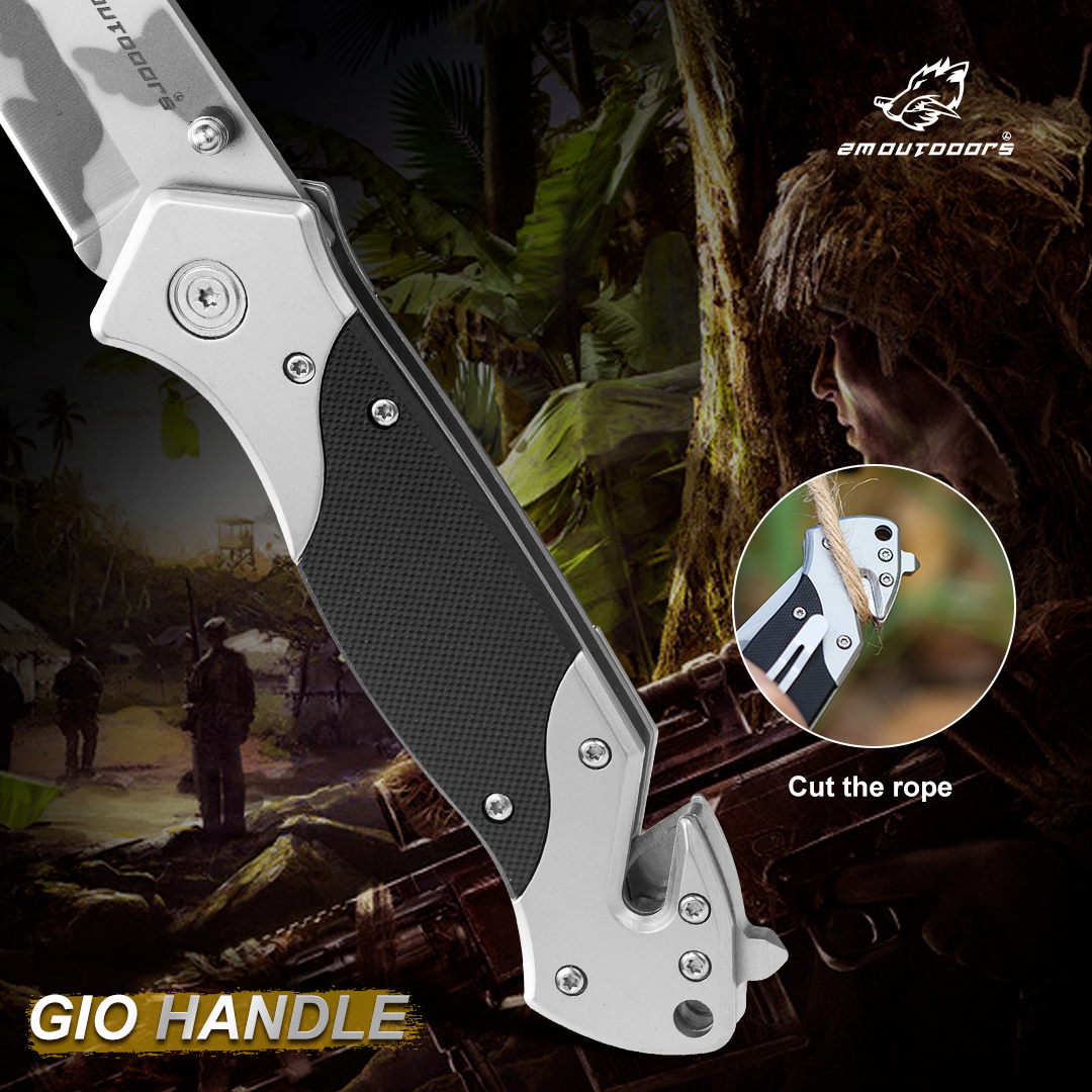 1PC, Folding Knife, Pocket Knife, Fruit Knife Just Side Lock, 7cr17mov Top Blade, G10 Fibreglass Handle, EDC Pocket Knife For Fishing, Hiking, Survival, Gifts For Men And Women