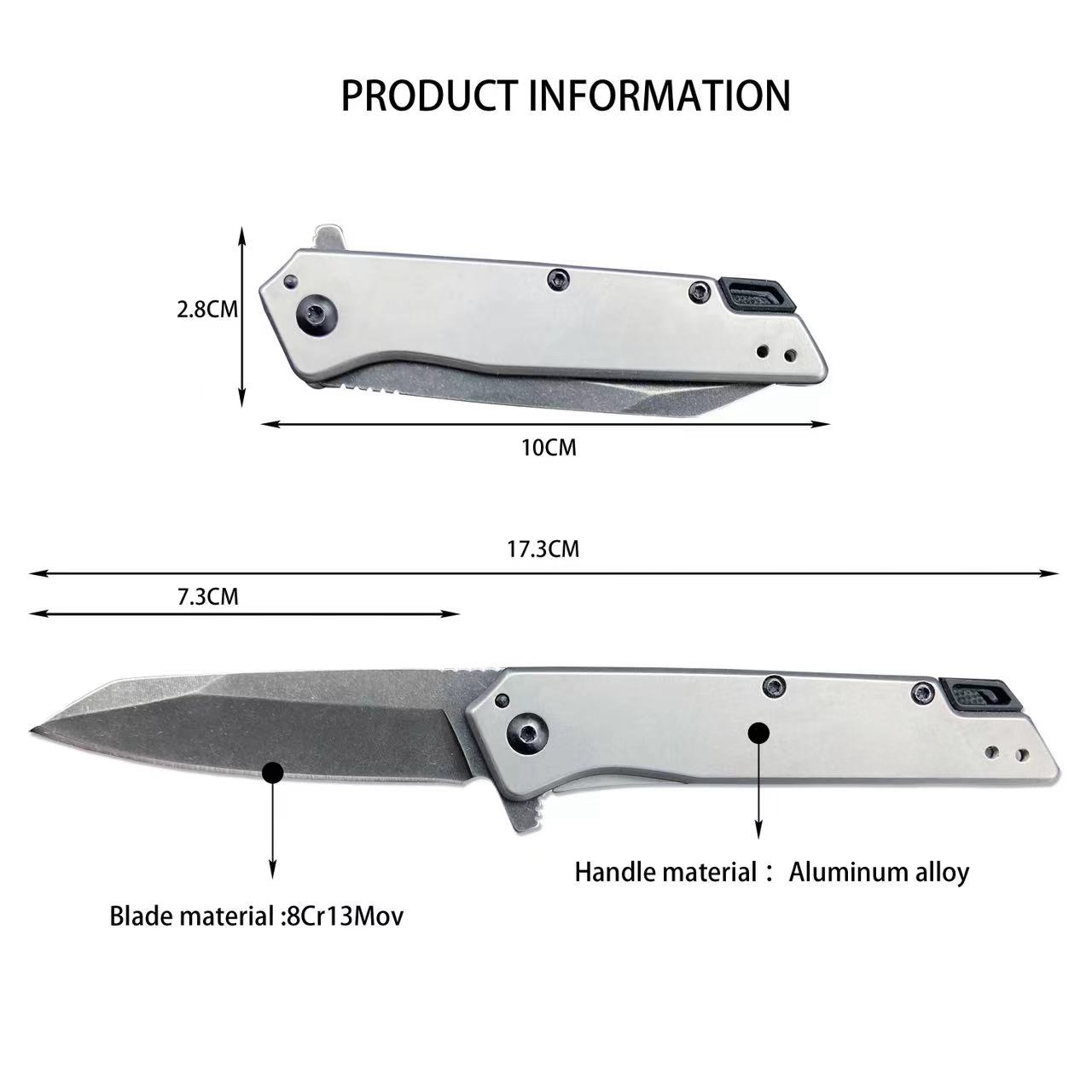 Folding Knife, Multi-purpose Knife, Convenient Pocket Knife, EDC Multi-purpose Tool Knife, 1365 Series Model, Convenient Pocket Knife, Black Stone Washing Process, CNC Fine Grinding Blade, Aluminum Alloy Handle, High Quality