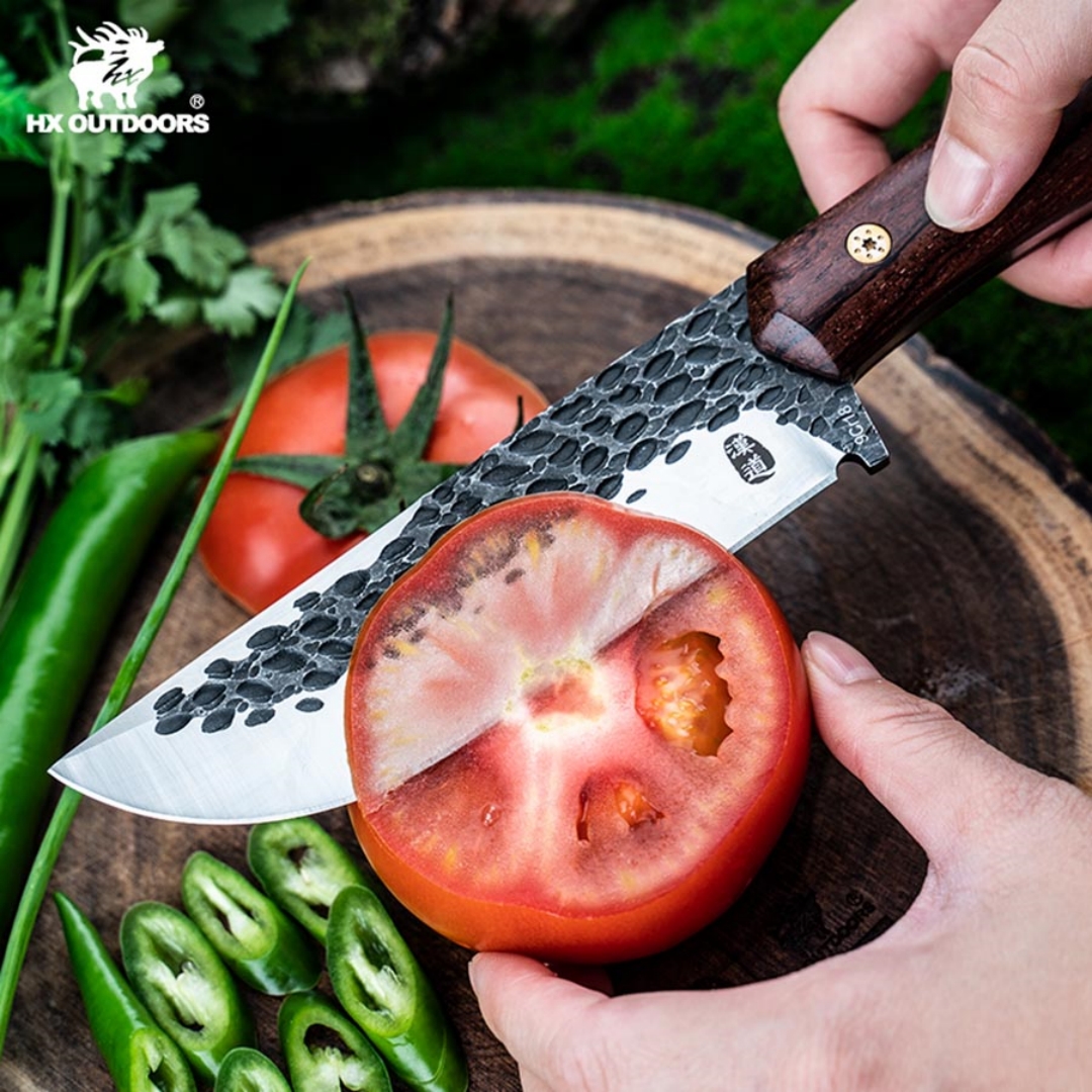 Outdoor Camping Knife Prey Handling Knife Outdoor Cleaver Wilderness Survival Knife Self-Defense Knife High Hardness Stainless Steel Knife Tactical Straight Knife