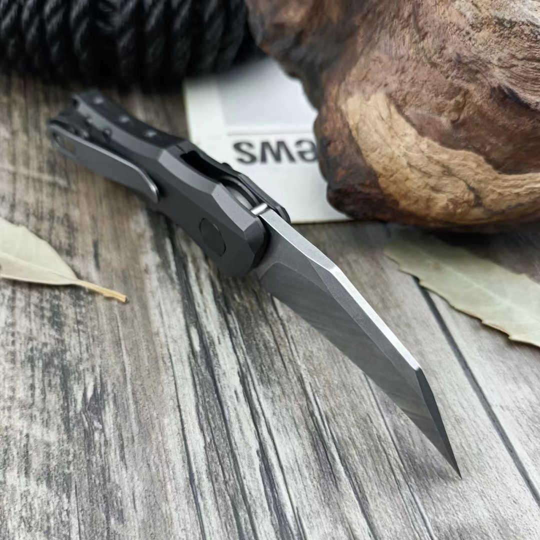 Kaxiu 7350 Folding Knife – Aviation-Aluminum Handle with D2 Blade, Compact Outdoor Knife for Camping, Picnics & Everyday Gear