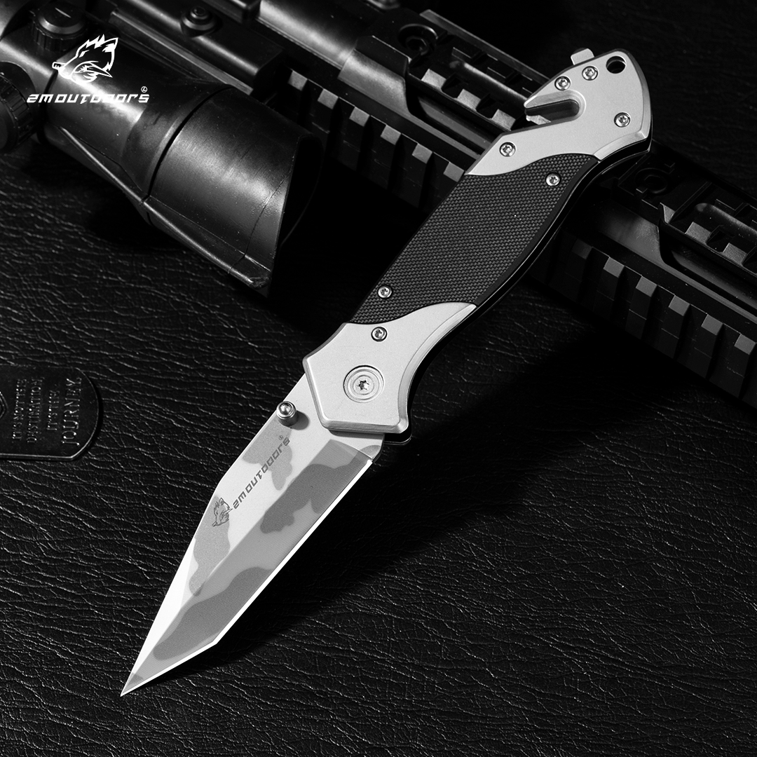 1PC, Folding Knife, Pocket Knife, Fruit Knife Just Side Lock, 7cr17mov Top Blade, G10 Fibreglass Handle, EDC Pocket Knife For Fishing, Hiking, Survival, Gifts For Men And Women