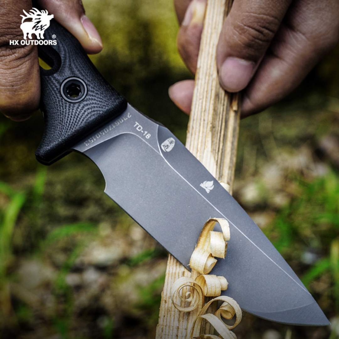 Outdoor Tactical Knife Wilderness Survival Knife Adventure Knife Prey Handling Knife Locke DC53 Steel High Hardness Straight Knife Carry Convenient Knife Multi-Purpose Knife Camping Knife