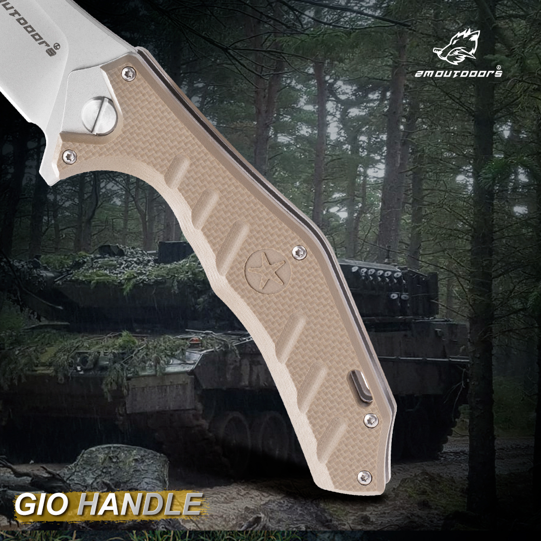 Folding Knife, Pocket Knife, EDC Multi-function Outdoor Tool Knife, D2 Special Steel, G10 Non-slip Handle, For Fishing, Hiking, Survival, Gifts For Men And Women