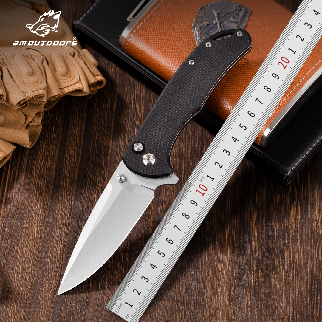 1PC Folding Knife, Outdoor Pocket Knife, 7cr15mov Steel, G10 Handle, CNC Fine Grinding Process, Bearing Lock, High Quality-for Fishing, Hiking, Survival, Gifts For Men And Women