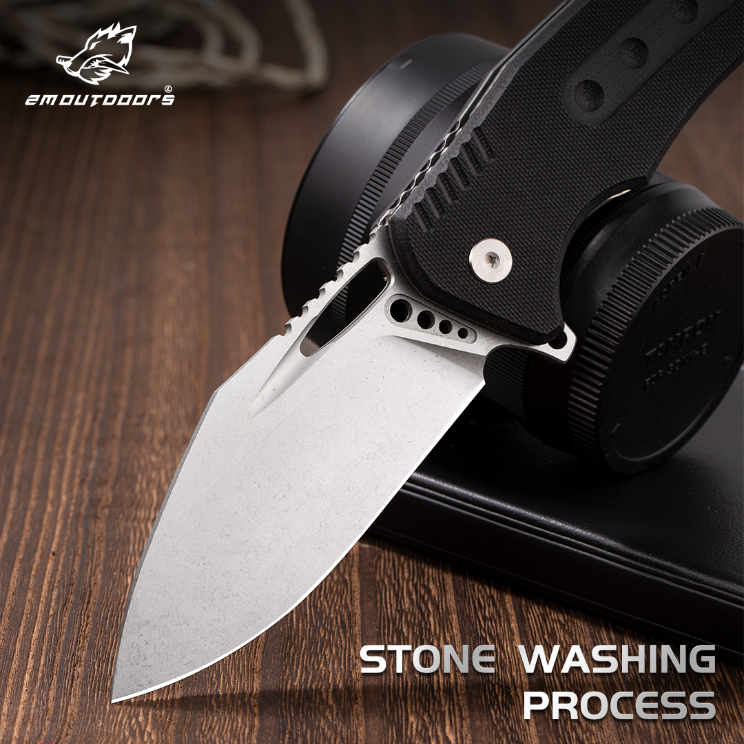 1pc, one-handed quick opening folding knife, outdoor folding knife, outdoor camping knife, D2 steel blade, G10 fiberglass non-slip handle, can be used for mountaineering, hiking, wilderness survival, camping and other outdoor activities, gifts