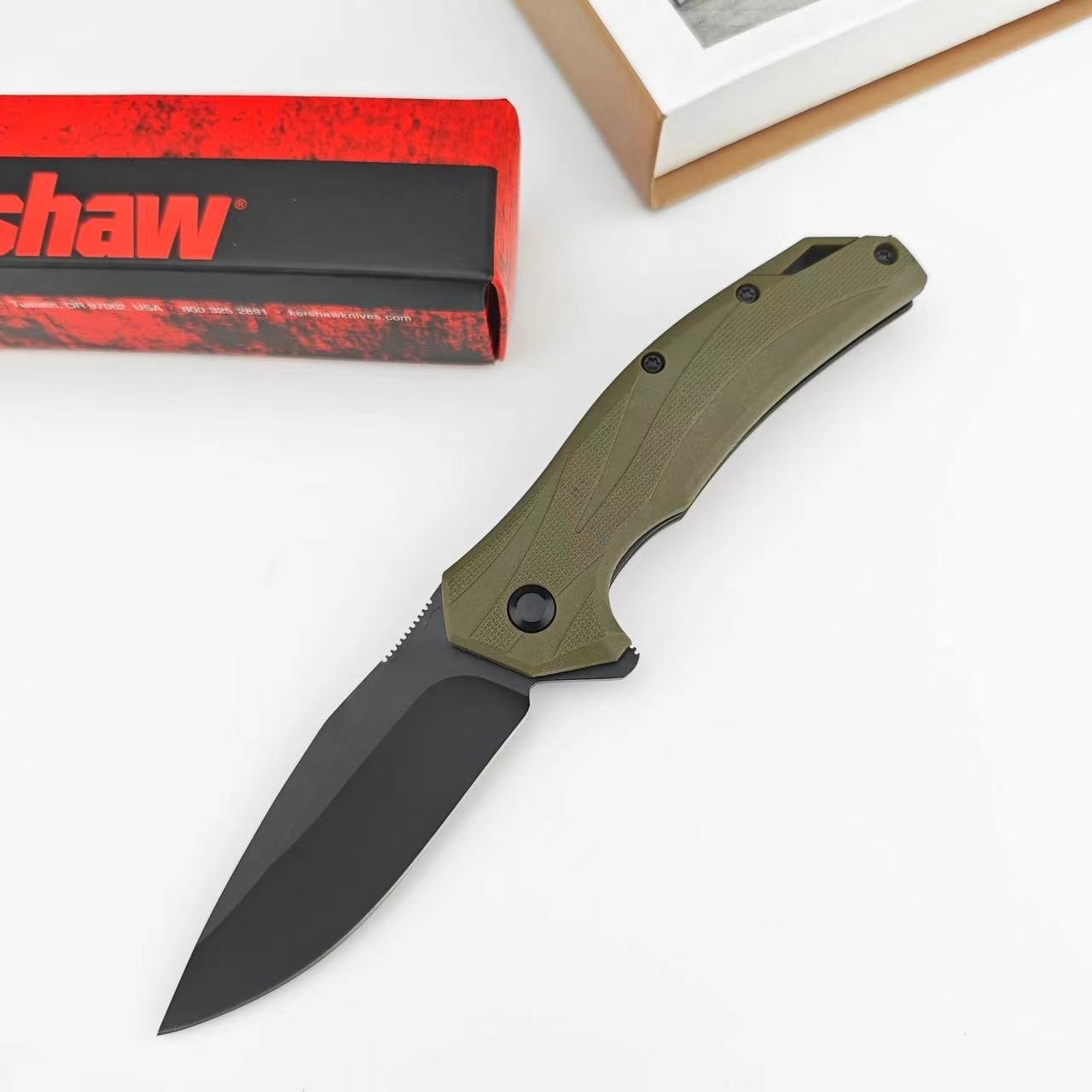 Multifunctional Hunting Folding Knife, Kershaw 1645 Folding Knife, 8Cr13Mov Blade, Nylon Fiber Handle, EDC Tools, Outdoor Camping, Fishing, Hiking, Survival, Gifts for Men and Women