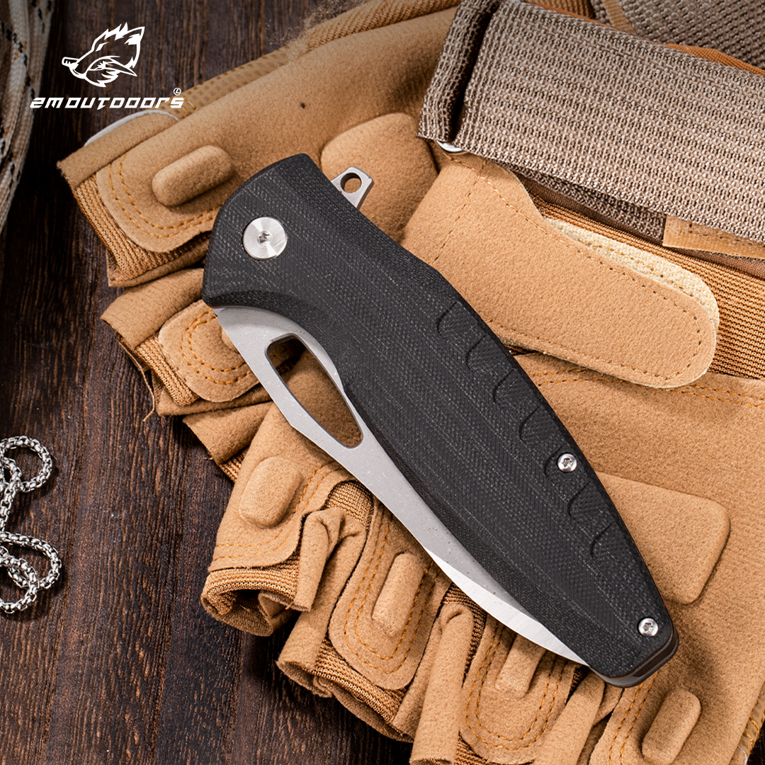 1PC Outdoor Folding Knife Kitchen Multi-purpose Knife Fruit Knife Adventure Knife, CNC Fine Grinding Process, D 2 Blade, G10 Non-slip Handle, Can Be Used For Hiking, Wilderness Survival, Camping And Other Outdoor Activities, Gifts