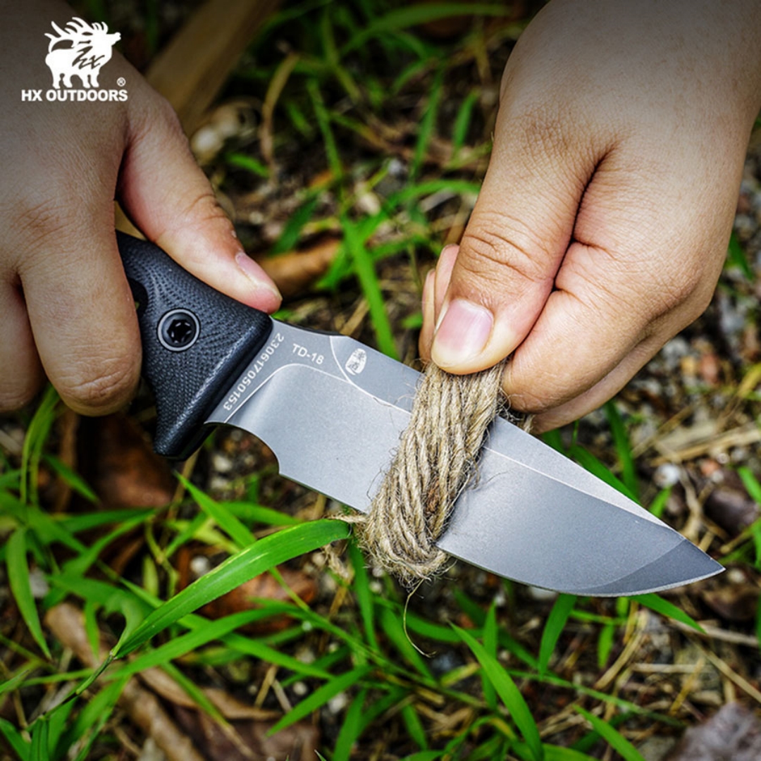 Outdoor Tactical Knife Wilderness Survival Knife Adventure Knife Prey Handling Knife Locke DC53 Steel High Hardness Straight Knife Carry Convenient Knife Multi-Purpose Knife Camping Knife