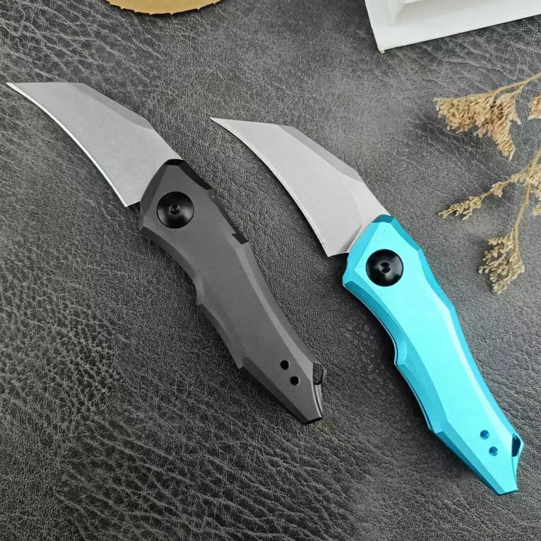 Kaxiu 7350 Folding Knife – Aviation-Aluminum Handle with D2 Blade, Compact Outdoor Knife for Camping, Picnics & Everyday Gear