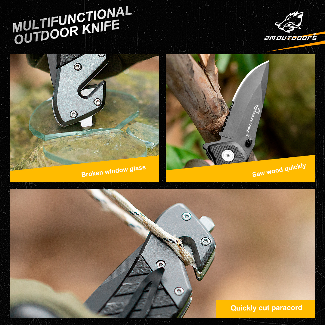 Outdoor folding knives,Folding knife, EDC tool, 7CR17MOV high hardness blade, can be used for fishing, camping, outdoor adventure and other activities, gifts for men and women