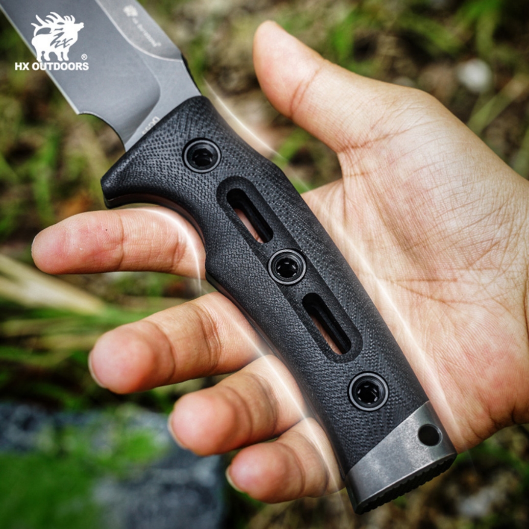 Outdoor Tactical Knife Wilderness Survival Knife Adventure Knife Prey Handling Knife Locke DC53 Steel High Hardness Straight Knife Carry Convenient Knife Multi-Purpose Knife Camping Knife