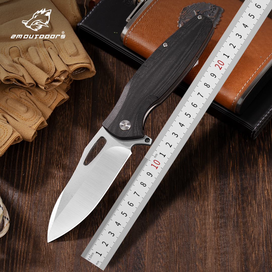 1PC Outdoor Folding Knife Kitchen Multi-purpose Knife Fruit Knife Adventure Knife, CNC Fine Grinding Process, D 2 Blade, G10 Non-slip Handle, Can Be Used For Hiking, Wilderness Survival, Camping And Other Outdoor Activities, Gifts