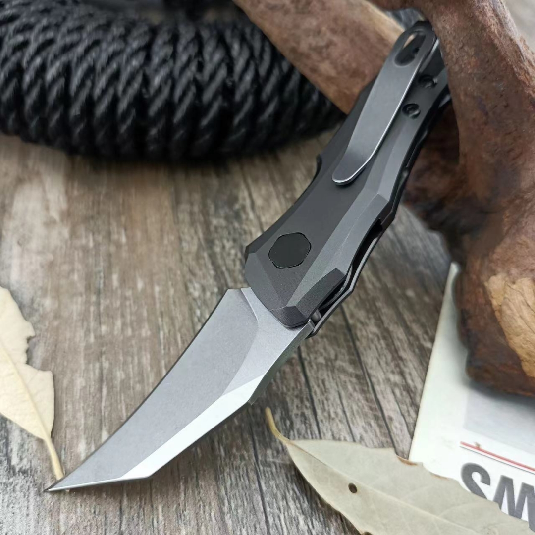 Kaxiu 7350 Folding Knife – Aviation-Aluminum Handle with D2 Blade, Compact Outdoor Knife for Camping, Picnics & Everyday Gear