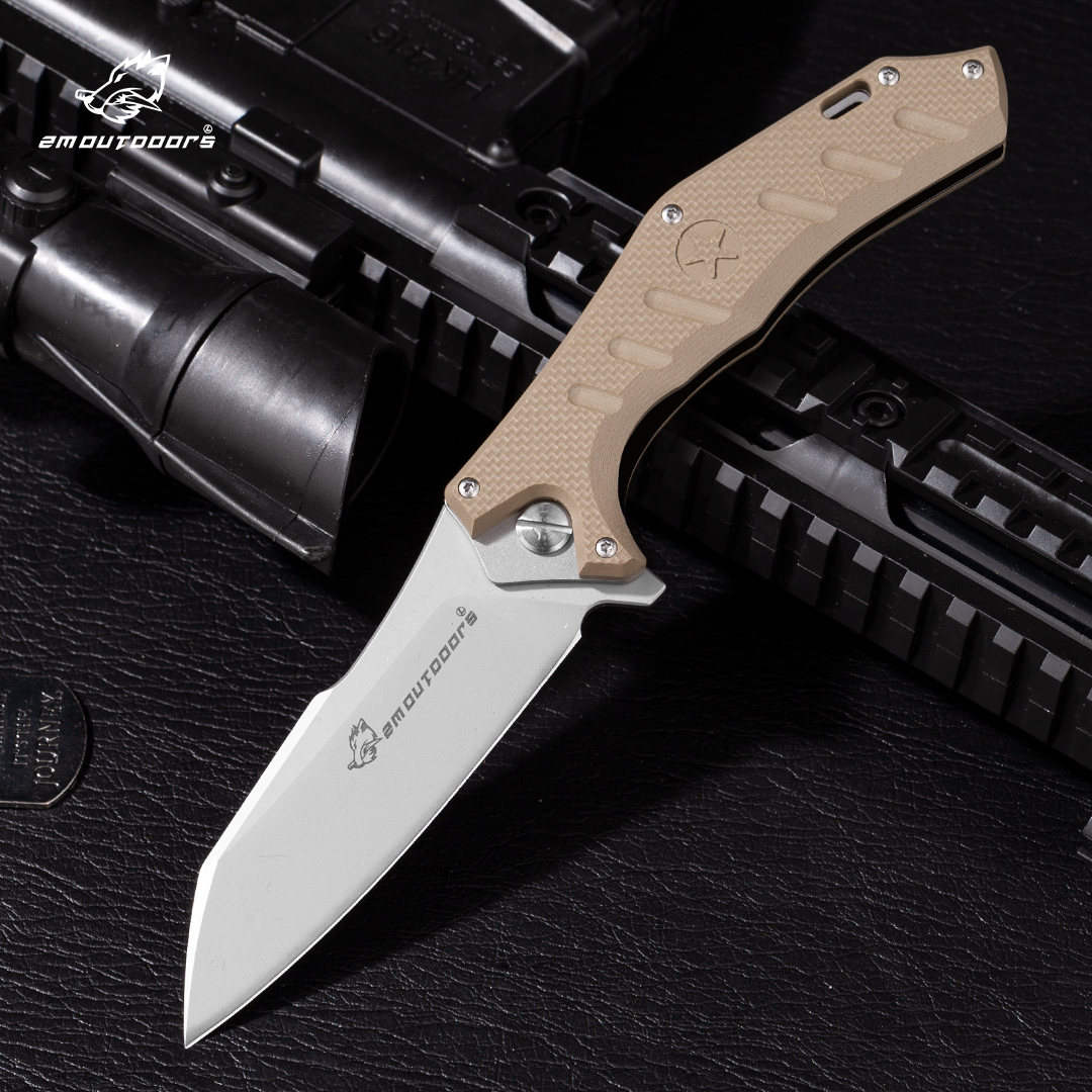 Folding Knife, Pocket Knife, EDC Multi-function Outdoor Tool Knife, D2 Special Steel, G10 Non-slip Handle, For Fishing, Hiking, Survival, Gifts For Men And Women