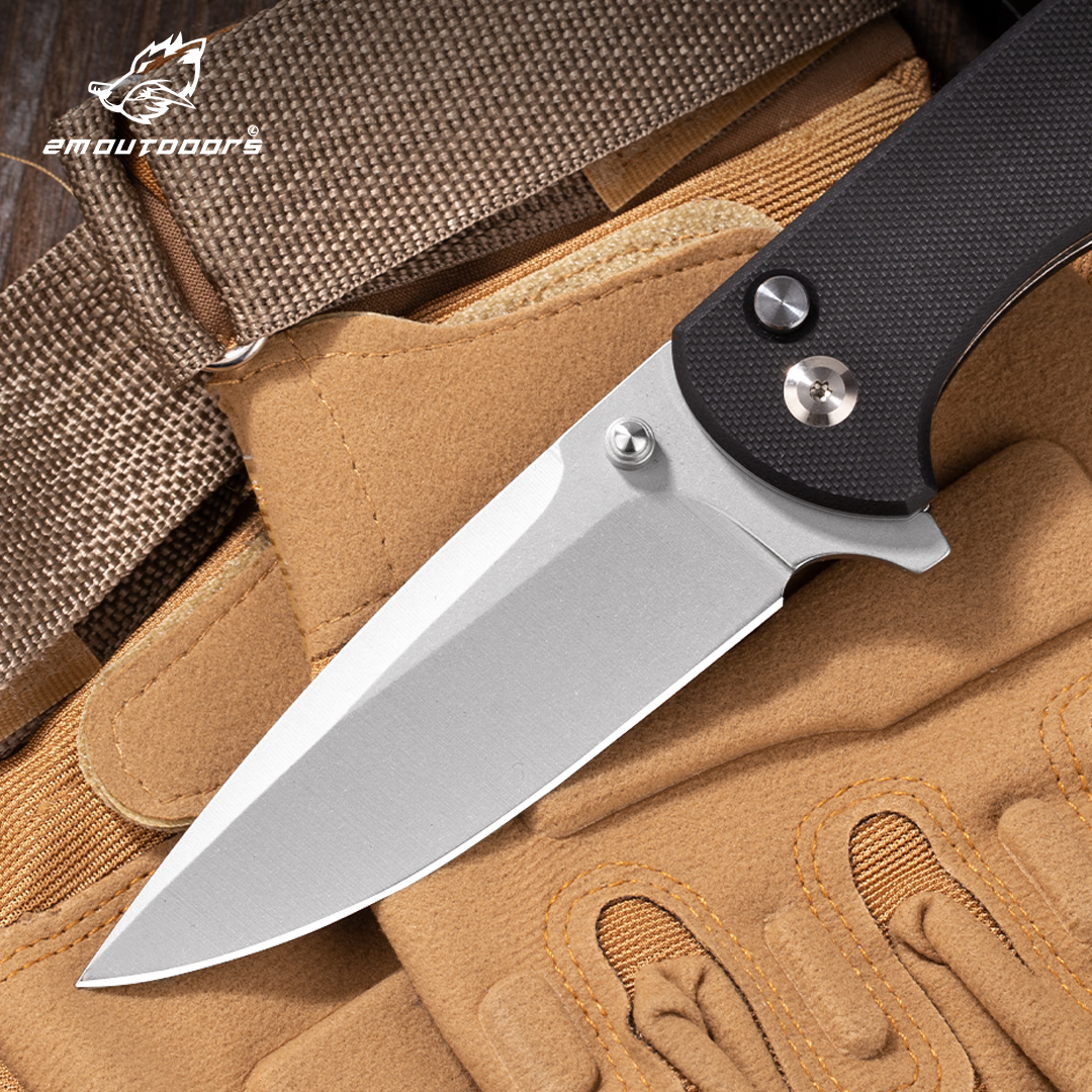 1PC Folding Knife, Outdoor Pocket Knife, 7cr15mov Steel, G10 Handle, CNC Fine Grinding Process, Bearing Lock, High Quality-for Fishing, Hiking, Survival, Gifts For Men And Women