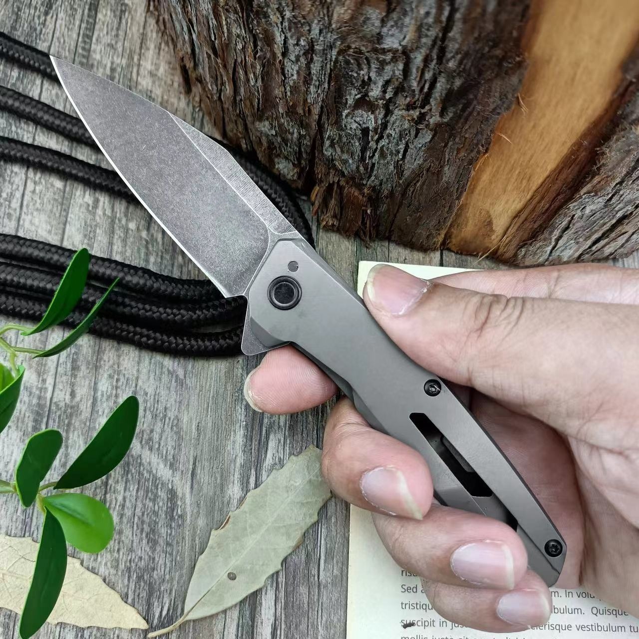 Multi-purpose Knife, Folding Knife, EDC Multi-purpose Tool Knife, 1404 Series, Convenient Pocket Knife, Black Stone Washing Process, CNC Precision Grinding Blade, Aluminum Alloy Handle, High-end Quality