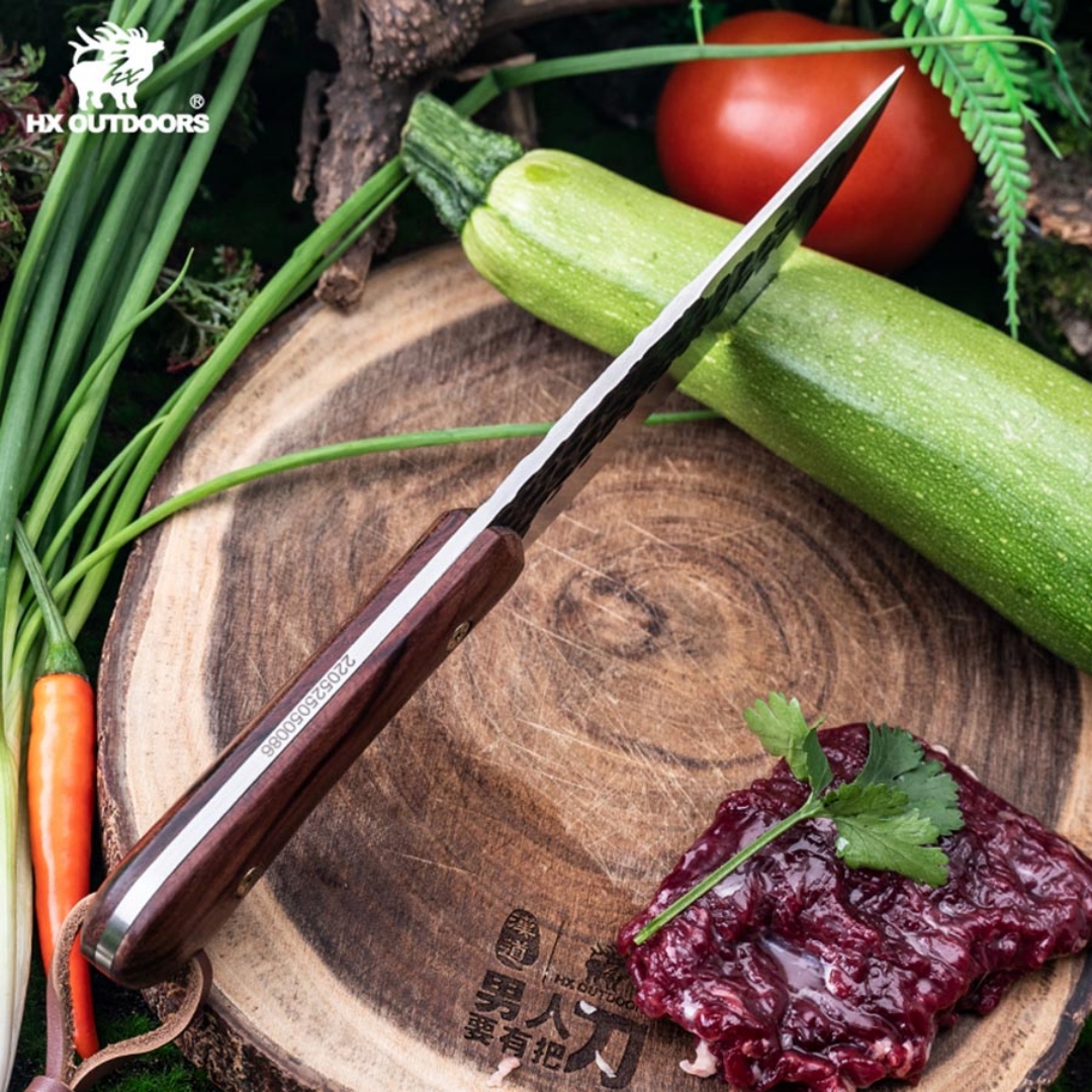 Outdoor Camping Knife Prey Handling Knife Outdoor Cleaver Wilderness Survival Knife Self-Defense Knife High Hardness Stainless Steel Knife Tactical Straight Knife