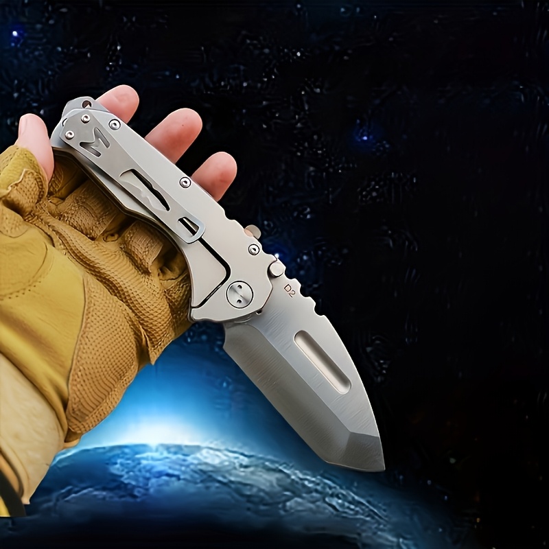 High-Quality D2 Steel Folding Knife – Heavy-Duty, Compact Multi-Purpose Outdoor Tool for Camping, Exploration, and Everyday Use