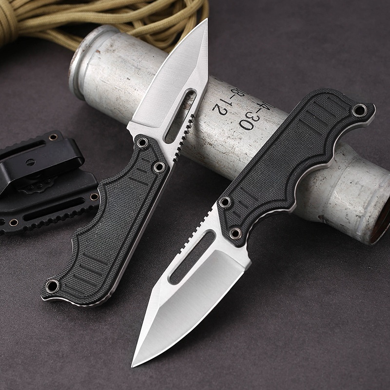 SOG Self-Defense Knife, Necklace Knife, Claw Knife, Portable Mini Self-Defense Knife with K-Sheath, Hunting Knife, Full Keel Survival Straight Knife, Created for Wilderness Adventure
