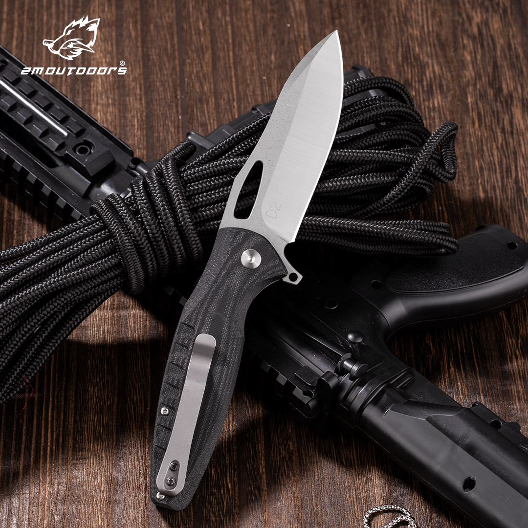 1PC Outdoor Folding Knife Kitchen Multi-purpose Knife Fruit Knife Adventure Knife, CNC Fine Grinding Process, D 2 Blade, G10 Non-slip Handle, Can Be Used For Hiking, Wilderness Survival, Camping And Other Outdoor Activities, Gifts