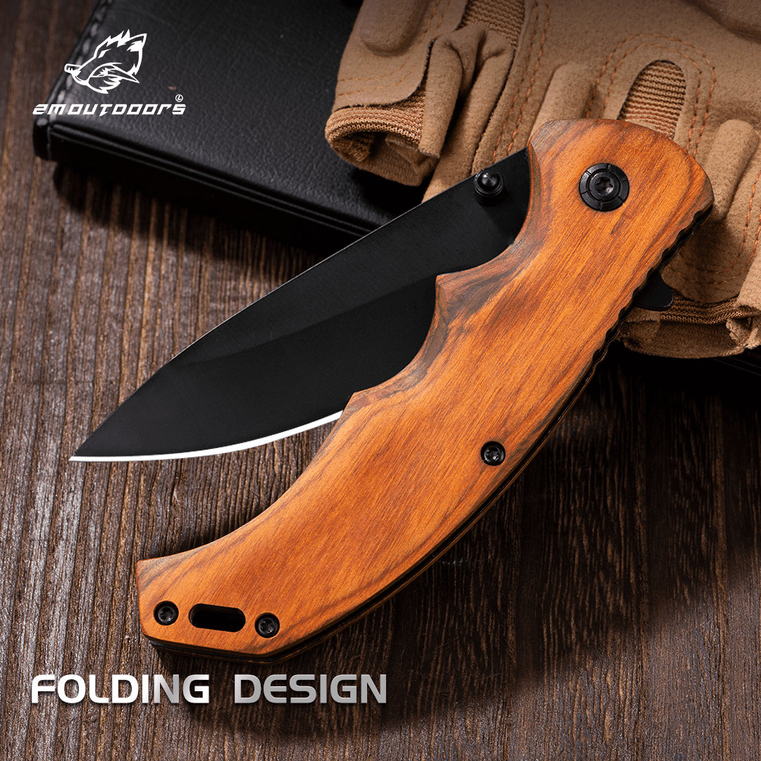 Outdoor Folding Knife Outdoor Convenient Knife High Hardness Stainless Steel Knife Outdoor Camping Knife, Convenient Fruit Knife, which can be used for outdoor activities such as mountaineering, hiking, wilderness survival, camping, etc