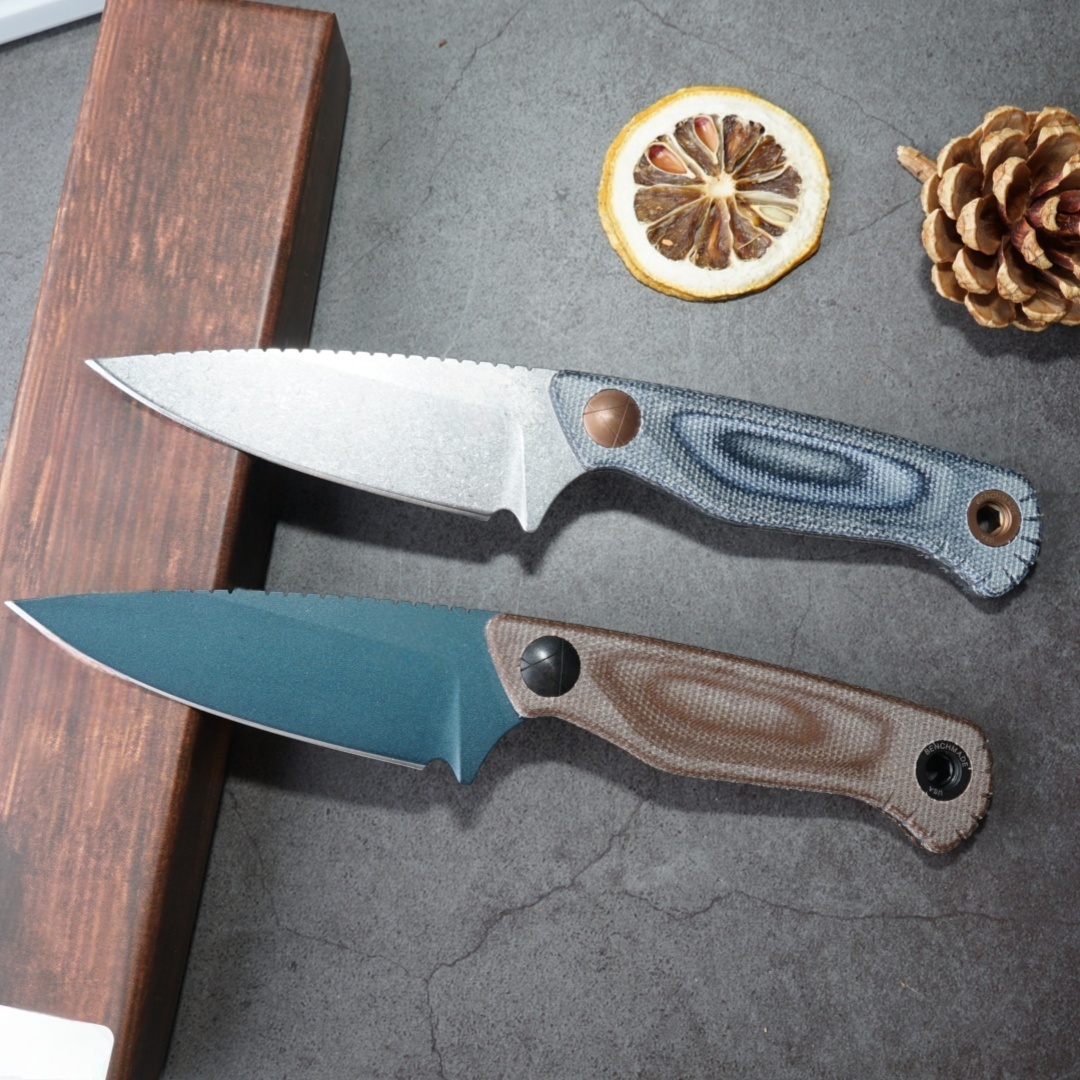 Outdoor Fixed Blade Knife – 203BM with Linen Handle, High-Hardness CMP Alloy Steel Blade, Spear-Tip Design, Durable Multi-Use Gear for Camping & EDC Collections