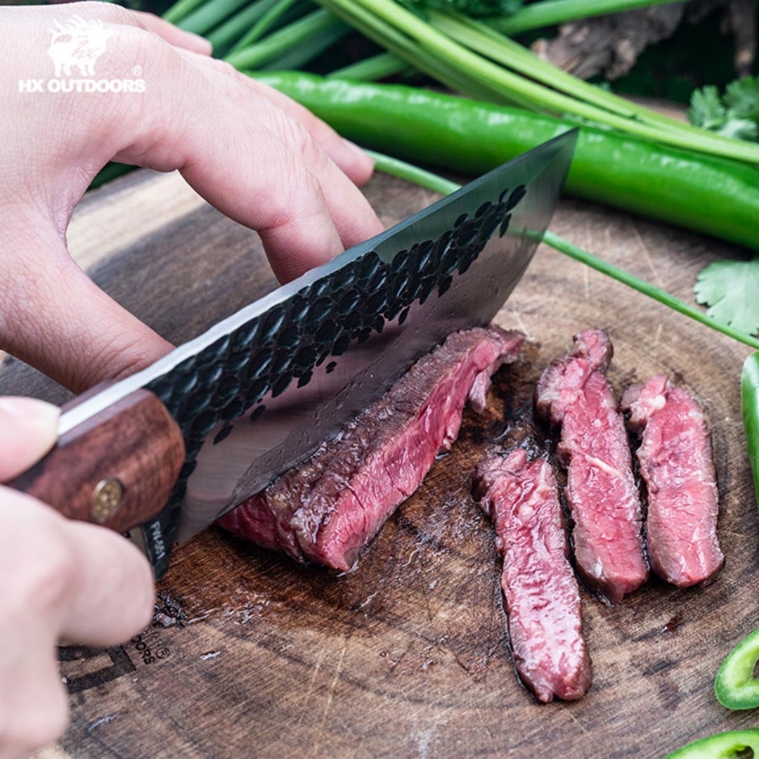 Outdoor Camping Knife Prey Handling Knife Outdoor Cleaver Wilderness Survival Knife Self-Defense Knife High Hardness Stainless Steel Knife Tactical Straight Knife