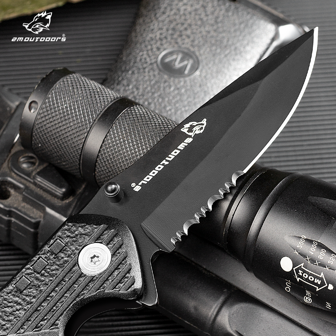 Outdoor folding knives,Folding knife, EDC tool, 7CR17MOV high hardness blade, can be used for fishing, camping, outdoor adventure and other activities, gifts for men and women