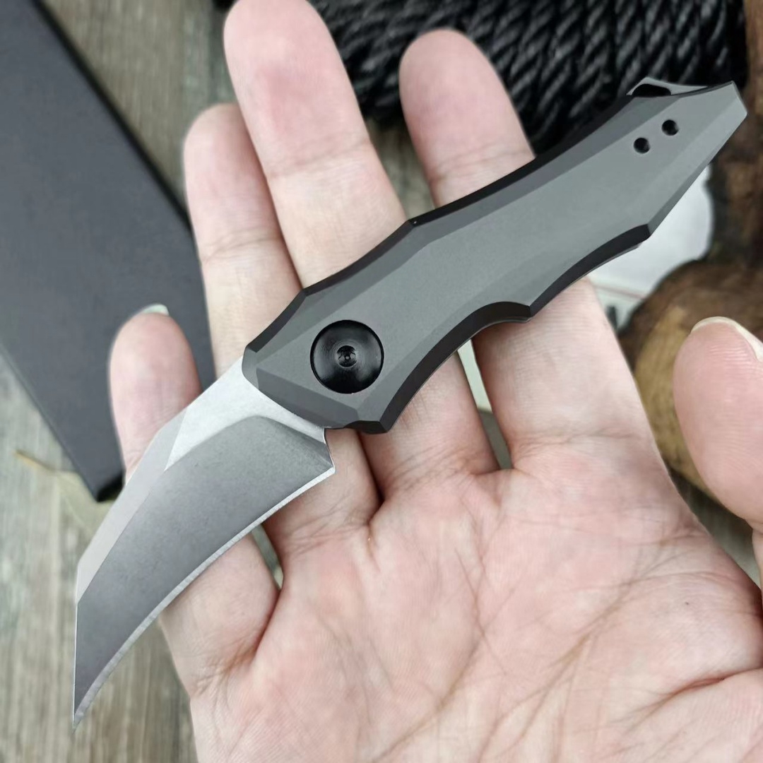 Kaxiu 7350 Folding Knife – Aviation-Aluminum Handle with D2 Blade, Compact Outdoor Knife for Camping, Picnics & Everyday Gear