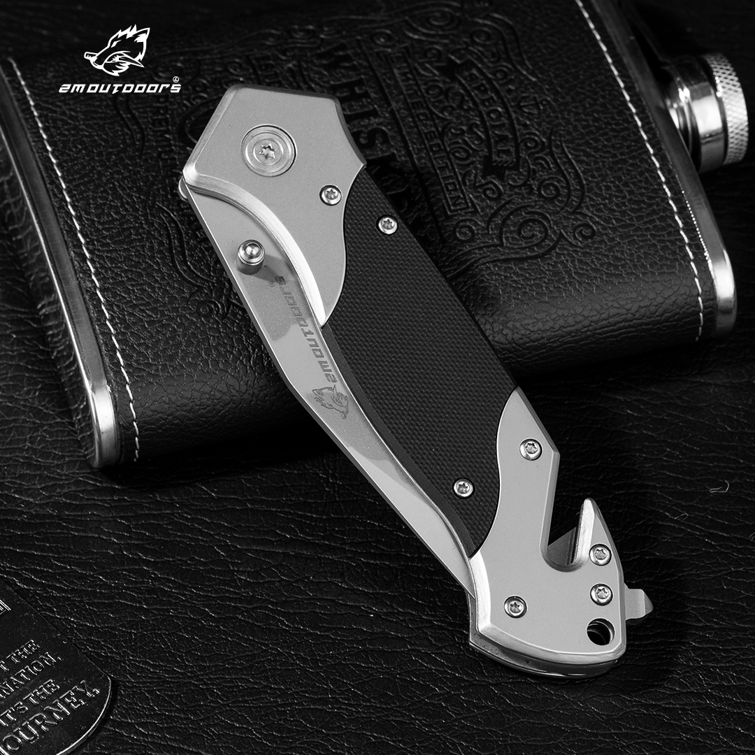 1PC, Folding Knife, Pocket Knife, Fruit Knife Just Side Lock, 7cr17mov Top Blade, G10 Fibreglass Handle, EDC Pocket Knife For Fishing, Hiking, Survival, Gifts For Men And Women