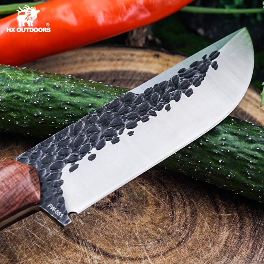 Outdoor Camping Knife Prey Handling Knife Outdoor Cleaver Wilderness Survival Knife Self-Defense Knife High Hardness Stainless Steel Knife Tactical Straight Knife