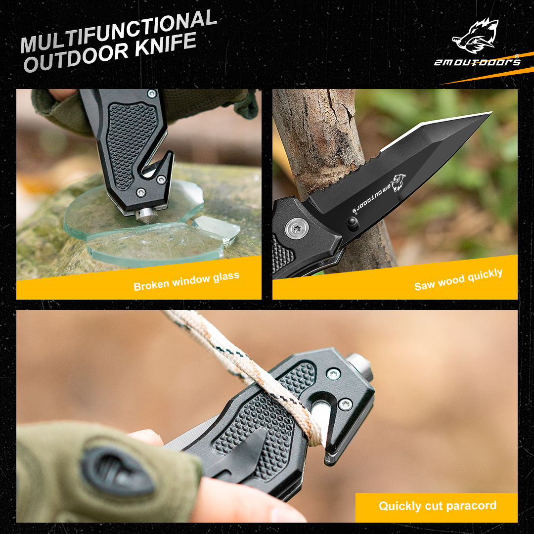 Folding knife, EDC tool, 7CR17MOV high hardness blade, can be used for fishing, camping, outdoor adventure and other activities, gifts for men and women