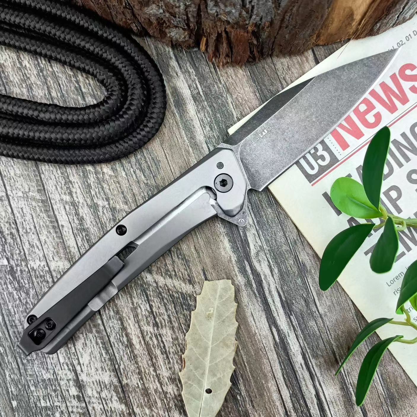 Multi-purpose Knife, Folding Knife, EDC Multi-purpose Tool Knife, 1404 Series, Convenient Pocket Knife, Black Stone Washing Process, CNC Precision Grinding Blade, Aluminum Alloy Handle, High-end Quality