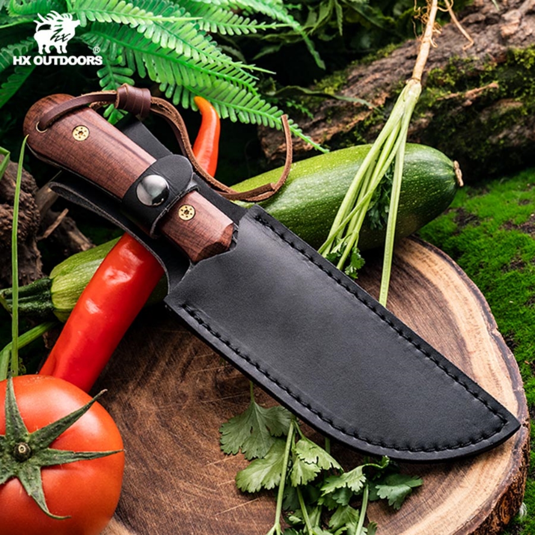 Outdoor Camping Knife Prey Handling Knife Outdoor Cleaver Wilderness Survival Knife Self-Defense Knife High Hardness Stainless Steel Knife Tactical Straight Knife