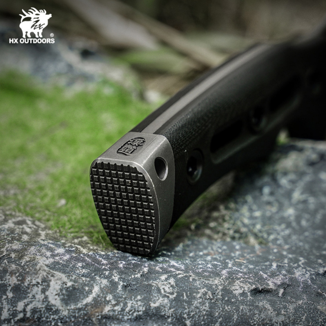 Outdoor Tactical Knife Wilderness Survival Knife Adventure Knife Prey Handling Knife Locke DC53 Steel High Hardness Straight Knife Carry Convenient Knife Multi-Purpose Knife Camping Knife