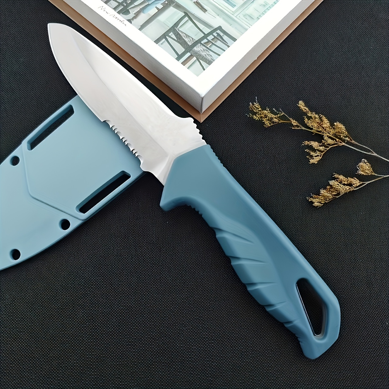 BM18040 Full-Tang Outdoor Knife – D2 Steel Fixed Blade with G10 Non-Slip Handle and Kydex Sheath, Durable EDC Bushcraft Tool