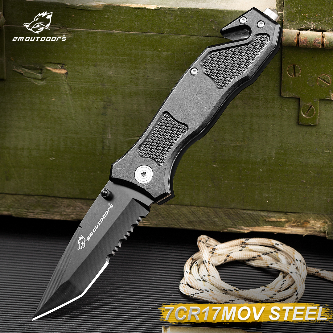 Folding knife, EDC tool, 7CR17MOV high hardness blade, can be used for fishing, camping, outdoor adventure and other activities, gifts for men and women