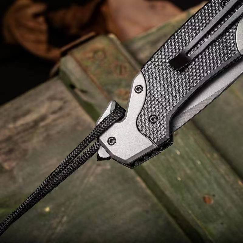 Outdoor Folding Knife, Compact and Durable Knife, One-Handed Quick Knife, EDC Multi-Tool Knife, 9 Inch Tactical Assist Folding Knife Rescue Camping Survival Knife – Camping, fishing, everyday all in one