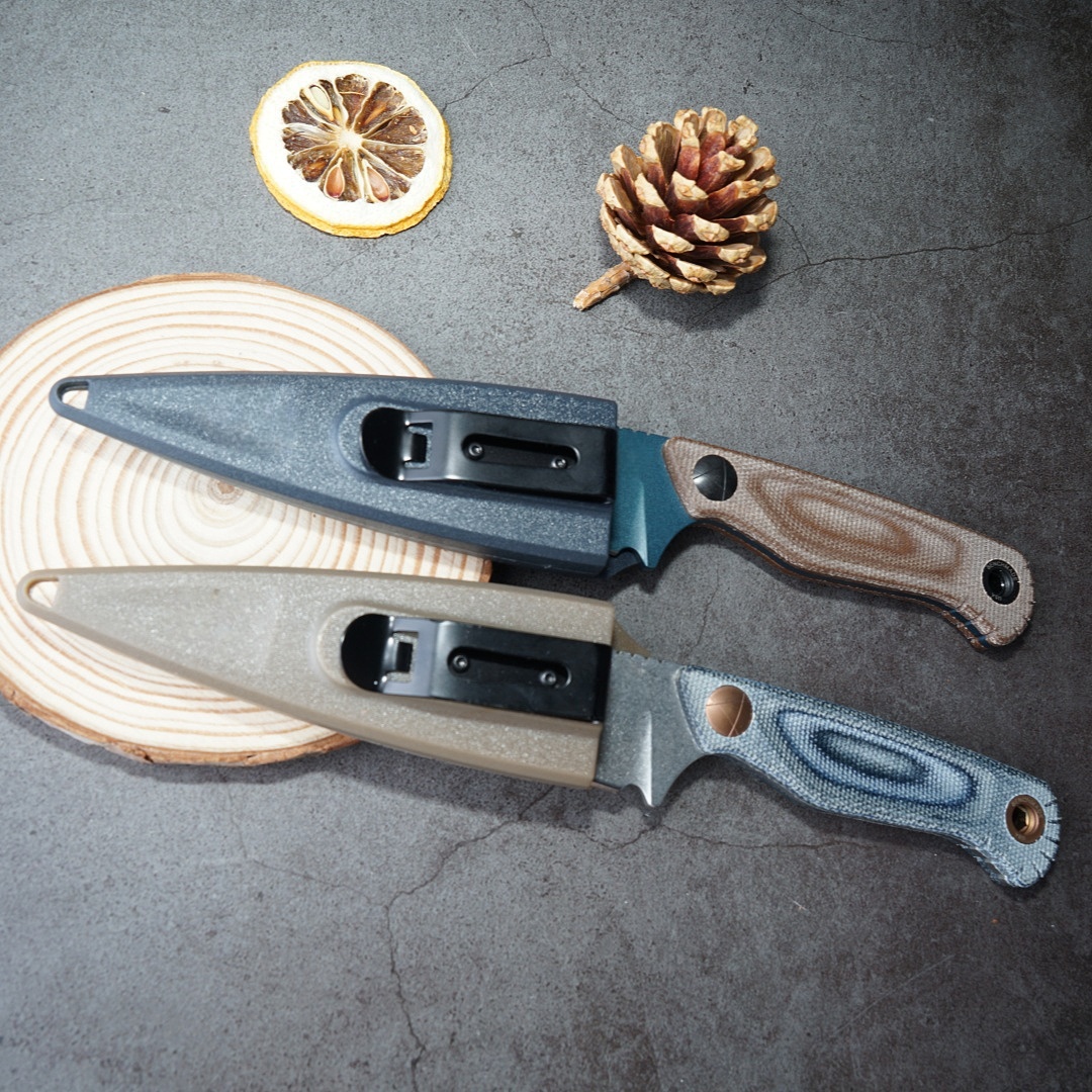 Outdoor Fixed Blade Knife – 203BM with Linen Handle, High-Hardness CMP Alloy Steel Blade, Spear-Tip Design, Durable Multi-Use Gear for Camping & EDC Collections