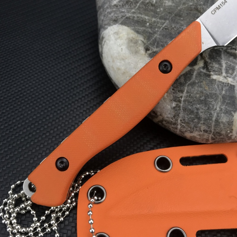 Outdoor Fixed Blade Straight Knife, RV Kitchen Knife, CNC Fine Grinding, 8Cr13Mov Cutting Edge, BM15700 Model, Tactical Straight Knife with Kydex Sheath – Built for Extreme Environments