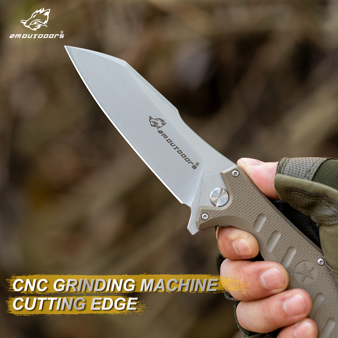 Folding Knife, Pocket Knife, EDC Multi-function Outdoor Tool Knife, D2 Special Steel, G10 Non-slip Handle, For Fishing, Hiking, Survival, Gifts For Men And Women