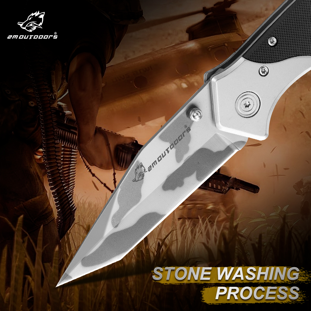 1PC, Folding Knife, Pocket Knife, Fruit Knife Just Side Lock, 7cr17mov Top Blade, G10 Fibreglass Handle, EDC Pocket Knife For Fishing, Hiking, Survival, Gifts For Men And Women